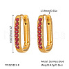 Elegant Stainless Steel Oval Hoop Earrings UE0817-3-1