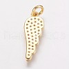 Brass Cubic Zirconia Pendants KK-P134-26A-G-2