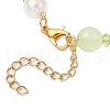 Synthetic Turquoise Beads Charm Bracelets BJEW-JB11849-02-5