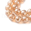 Transparent Electroplate Glass Beads Strands EGLA-N002-34E-F01-3