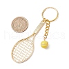 304 Stainless Steel Alloy Acrylic Tennis Keychain KEYC-JKC01218-3