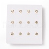 Rhinestone Column Stud Earrings EJEW-H357-04G-A-2