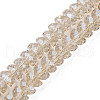 Electroplate Transparent Glass Beads Strands EGLA-N002-37-F03-1