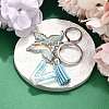 26Pcs Transparent Epoxy Resin & Transparent Acrylic & Faux Suede Tassel Keychain KEYC-JKC01202-22-1