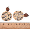 Flat Round Leather Pendants FIND-N007-02A-02-3