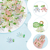 80Pcs 8 Colors Acrylic Pendant PALLOY-AR00016-3