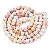 Opaque Crackle Glass Round Beads Strands GLAA-T031-10mm-01Q-2