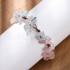 Adjustable Natural Morganite Braided Bead Bracelets for Women BJEW-U035-02K-3