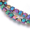 Electroplated Non-magnetic Synthetic Hematite Beads Strands G-P392-I09-2