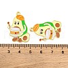 Golden Plated Alloy Enamel Pendants ENAM-Z017-10G-01-3