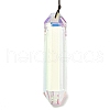 Glass Rectangle Hanging Suncatchers HJEW-P018-C01-3