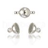 Brass Magnetic Clasps with Loops KK-TA0007-35-NF-3