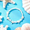 ABS Plastic Imitation Pearl Round Beads Stretch Bracelets BJEW-JB11869-01-1