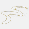 925 Sterling Silver Singapore Chain Necklaces STER-F039-40cm-06G-1