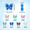  12Pcs 6 Colors Luminous UV Plating Rainbow Iridescent Acrylic Beads OACR-TA0001-50-3