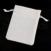 Polyester Imitation Burlap Packing Pouches Drawstring Bags ABAG-R005-18x13-21-1