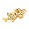 Brass Micro Pave Cubic Zirconia Pendants KK-U053-16G-2