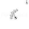 G23 Titanium Micro Pave Clear Cubic Zirconia Cartilage Earrings WG0DE3D-54-1