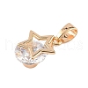 Brass Micro Pave Cubic Zirconia Pendants KK-E795-03KCG-02-2