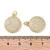 Rack Plating Brass Micro Pave Clear Cubic Zirconia Pendants KK-Z064-19G-3