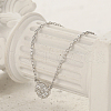 S925 Sterling Silver Micro Pave Clear Cubic Zirconia Round Pendant Necklaces & Bracelets & Ear Threads Sets for Women SA9536-4-3