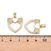 Brass Micro Pave Clear Cubic Zirconia Pendants KK-N254-201G-3