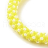 Glass Seed Crochet Beaded Bracelet BJEW-JB08083-04-4