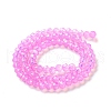 Baking Painted Transparent Glass Beads Strands DGLA-A034-J6MM-D05-2