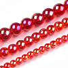 Electroplate Transparent Glass Beads Strands GLAA-T032-T4mm-AB09-4