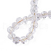 Transparent Crackle Glass Beads Strands GLAA-N051-05-4