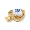 Brass Micro Pave Cubic Zirconia Pendants KK-B059-43G-A-2