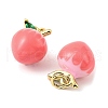 Fruit Brass Enamel Pendants KK-M324-04E-G-2