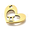 201 Stainless Steel Pendants STAS-A116-01G-03-2