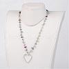 Gemstone beads Pendant Necklaces NJEW-JN01703-5