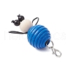 Bee Wood & ABS Plastic Imitation Pearl Beads Pendant Decorations HJEW-JM03219-5