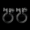Resin Clip-on Earring Findings FIND-H046-12-2