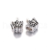 Tibetan Style Alloy European Beads TIBE-S314-85AS-RS-1