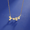 304 Stainless Steel Pendant Necklaces NJEW-H010-01G-5