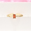 Brass Micro Pave Cubic Zirconia Cuff Rings for Women RJEW-H247-19G-02-3