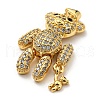 Brass with Cubic Zirconia Pendants KK-K341-37G-3