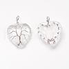 Natural Quartz Crystal Pendants G-G713-F09-2