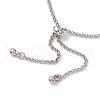 304 Stainless Steel Rolo Chain Slider Bracelet Makings AJEW-JB01254-02-3
