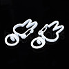 Spray Painted Eco-Friendly Alloy Swivel Snap Hooks Clasps PALLOY-T080-12M-NR-3