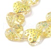 Electroplate Transparent Glass Beads Strands EGLA-R114-02A-M-4