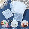 DIY Hexagon & Rhombus & Triangle & Oval Pendant Silicone Molds for DIY Earring Making DIY-YW0009-86-3