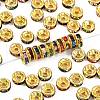 Brass Rhinestone Spacer Beads RB-A014-Z6mm-37G-1