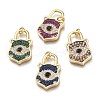 Brass Micro Pave Cubic Zirconia Pendants ZIRC-I046-03-1