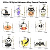 40Pcs 10 Styles Halloween Alloy Enamel Pandants ENAM-CJ0004-14-2