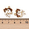 304 Stainless Steel Enamel Pendants STAS-Z140-02G-01-3