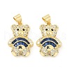 Brass Micro Pave Cubic Zirconia Pendants KK-H441-05C-G-2